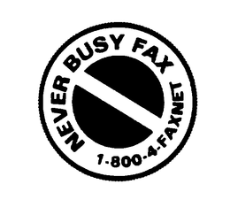 NEVER BUSY FAX 1-800-4-FAXNET trademark
