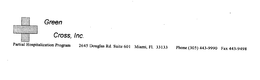 GREEN CROSS, INC. PARTIAL HOSPITALIZATION PROGRAM trademark