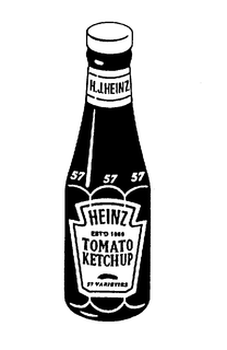 H.J.HEINZ TOMATO KETCHUP ESDT 1869 57 VARIETIES trademark