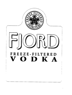 FJORD FREEZE-FILTERED VODKA FREEZE FILTERED EXTRA PURE trademark