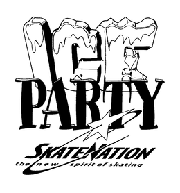 ICE PARTY SKATENATION THE NEW SPIRIT OF SKATING trademark