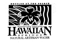 BOTTLED AT THE SOURCE MAUNA LOA VOLCANO HAWAIIAN SPRINGS NATURAL ARTESIAN WATER trademark