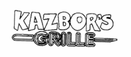 KAZBOR'S GRILLE trademark