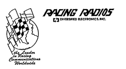 RACING RADIOS DIVERSIFIED ELECTRONICS, INC. THE LEADER IN RACING COMMUNICATIONS WORLDWIDE trademark