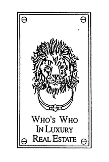 WHO'S WHO IN LUXURY REAL ESTATE trademark