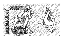 SODASAURUS STEGO ORANGE trademark