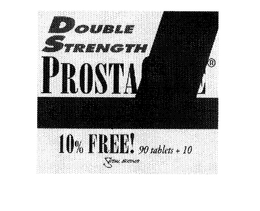DOUBLE STRENGTH PROSTACARE 10% FREE! 90 TABLETS + 10 trademark