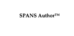 SPANS AUTHOR trademark