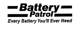BATTERY PATROL EVERY BATTERY YOU'LL EVER NEED trademark