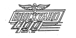 INDIANAPOLIS MOTOR SPEEDWAY BRICKYARD 400 AUGUST 1, 1998 trademark