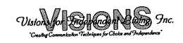 VISIONS VISIONS FOR INDEPENDENT LIVING, INC. "CREATING COMMUNICATION TECHNIQUES FOR CHOICE AND INDEPENDENCE" trademark