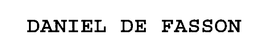 DANIEL DE FASSON trademark
