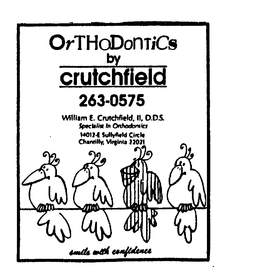 ORTHODONTICS BY CRUTCHFIELD 263-0575 trademark