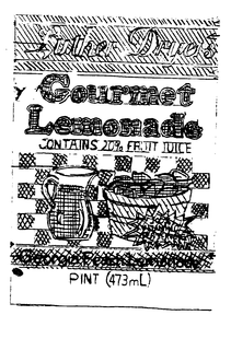 LUTHER DRYERS GOURMET LEMONADE CONTAINS 20% FRUIT JUICE trademark