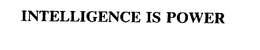 INTELLIGENCE IS POWER trademark