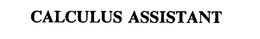 CALCULUS ASSISTANT trademark