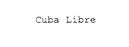 CUBA LIBRE trademark