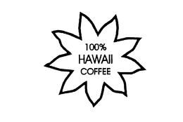 100% HAWAII COFFEE trademark