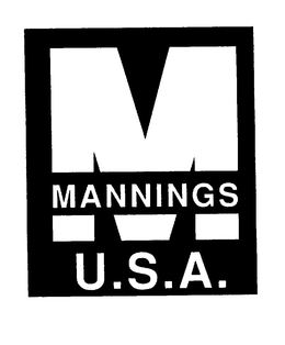 M MANNINGS U.S.A. trademark