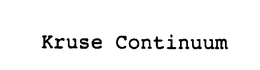 KRUSE CONTINUUM trademark