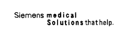 SIEMENS MEDICAL SOLUTIONS THAT HELP. trademark