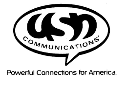 USN COMMUNICATIONS POWERFUL CONNECTIONS FOR AMERICA. trademark