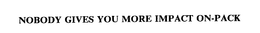 NOBODY GIVES YOU MORE IMPACT ON-PACK trademark