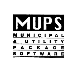 MUPS MUNICIPAL & UTILITY PACKAGE SOFTWARE trademark