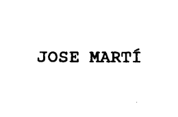 JOSE MARTI trademark