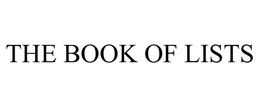 THE BOOK OF LISTS trademark