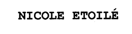 NICOLE ETOILE trademark