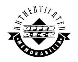 UPPER DECK AUTHENTICATED MEMORABILIA trademark