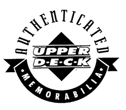 UPPER DECK AUTHENTICATED MEMORABILIA trademark