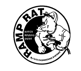 RAMP RAT AVIATION REFUELING SYSTEM BY TATE ENGINEERING SYSTEMS RAMP SERVICES trademark