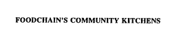 FOODCHAIN'S COMMUNITY KITCHENS trademark