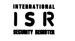 INTERNATIONAL I S R SECURITY REGISTER trademark