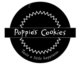 POPPIE'S COOKIES TASTE A LITTLE HAPPINESS. trademark