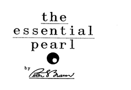 THE ESSENTIAL PEARL BY PETER S BRAMS trademark