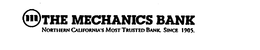 THE MECHANICS BANK NORTHERN CALIFORNIA'S MOST TRUSTED BANK. SINCE 1905. trademark