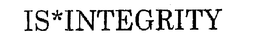 IS*INTEGRITY trademark