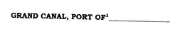 GRAND CANAL PORT OF BAKERSFIELD trademark