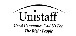 UNISTAFF GOOD COMPANIES CALL US FOR THE RIGHT PEOPLE trademark
