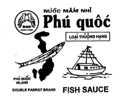 DOUBLE PARROT NUOC MAM NHI PHU QUOC LOAI THUONG HANG PHU QUOC ISLAND DOUBLE PARROT BRAND FISH SAUCE trademark