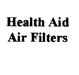 HEALTH AID AIR FILTERS trademark