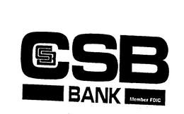 CSB BANK MEMBER FDIC trademark
