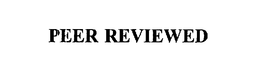PEER REVIEWED trademark