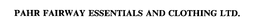 PAHR FAIRWAY ESSENTIALS AND CLOTHING LTD. trademark