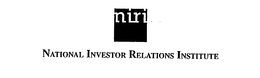NIRI NATIONAL INVESTOR RELATIONS INSTITUTE trademark