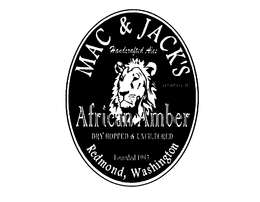 MAC & JACK'S AFRICAN AMBER HANDCRAFTED ALES DRY HOPPED & UNFILTERED FOUNDED 1993 REDMOND, WASHINGTON BREWING CO. INC. trademark