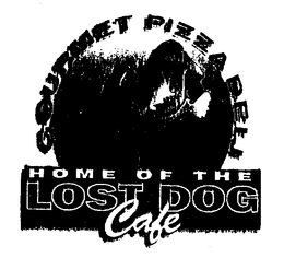 GOURMET PIZZA DELI HOME OF THE LOST DOGCAFE trademark